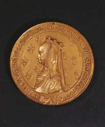 Medalje forestillende Anne af Bretagne (1477-1514) Hertuginde af Bretagne, 1498-1514 (bronze)